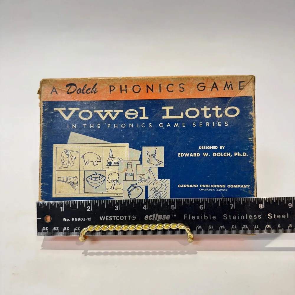 Vintage 1956 Dolch Phonics Game Vowel Lotto Edward W. Dolch Garrard Publishing
